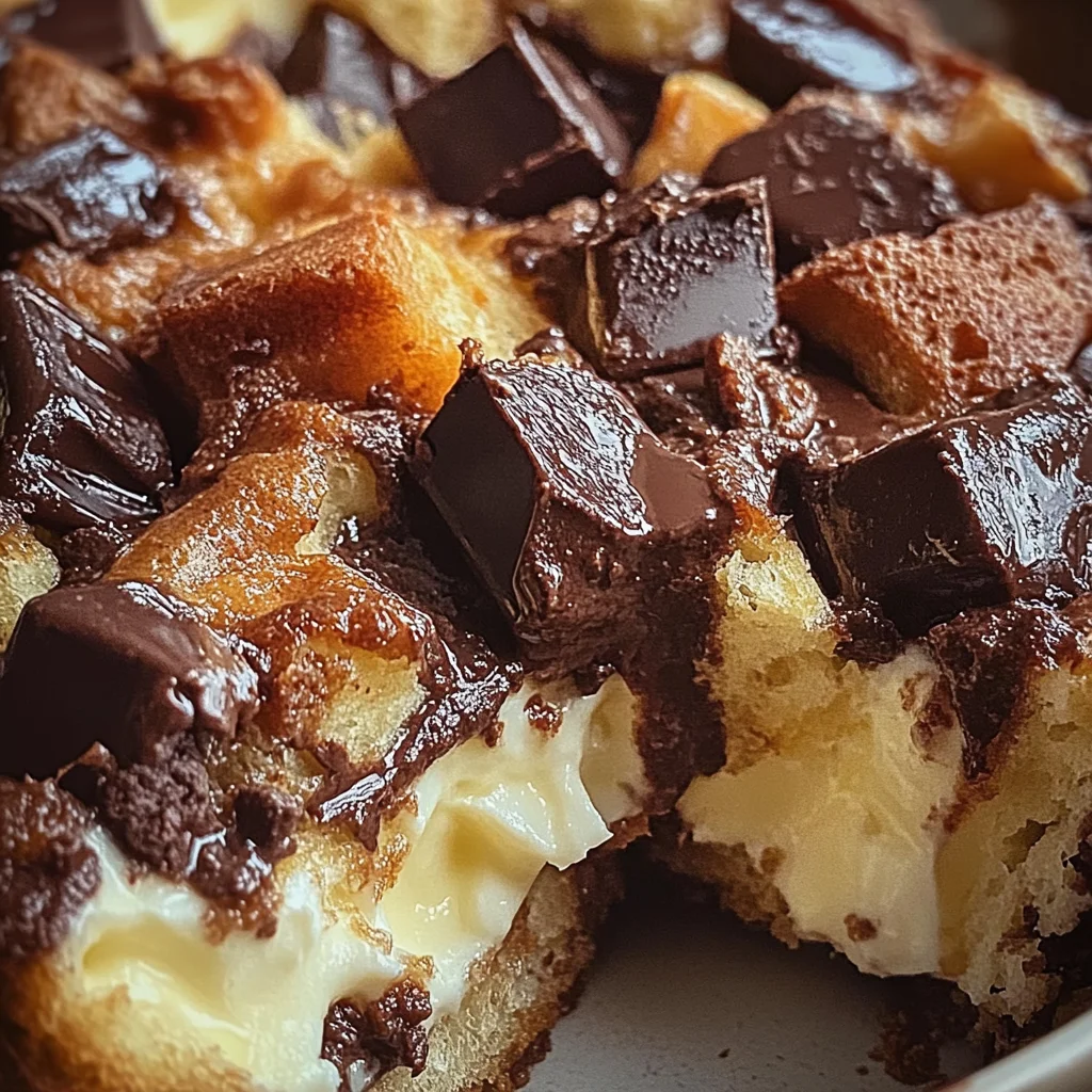 Decadent Chocolate Cream Cheese Bread Pudding