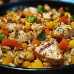 Easy Chicken & Rice Veggie Skillet for a Flavor-Packed Dinner