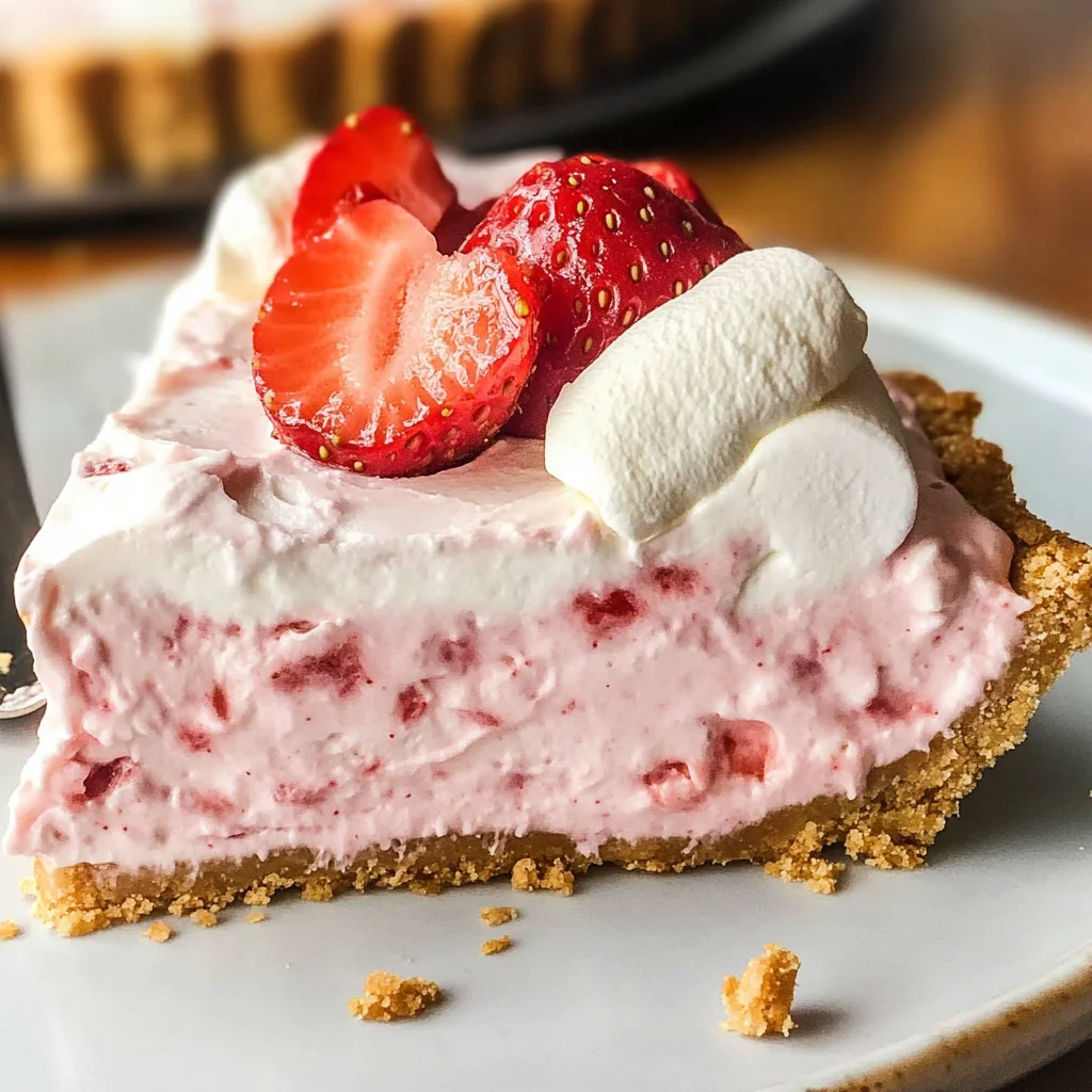 Easy Strawberry Marshmallow Pie