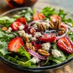 Easy Strawberry Salad with Vinaigrette Dressing