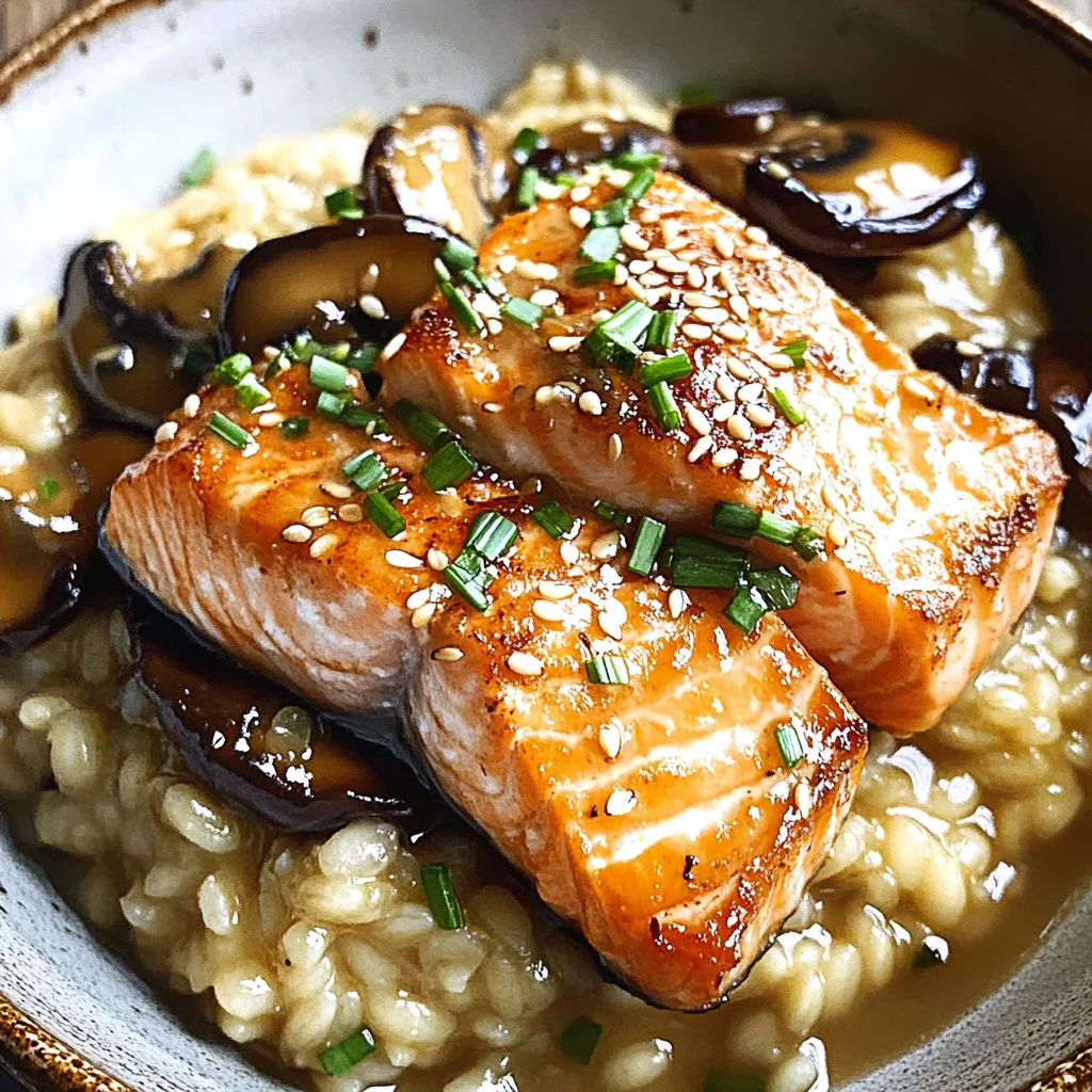 Japanese Style Risotto with Seared Salmon