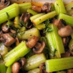 Jennie's Roasted Celery And Mushrooms