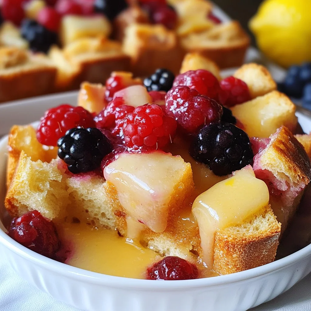 Lemon Berry Bread Pudding