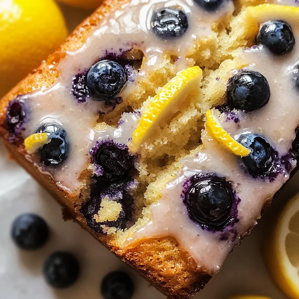 Lemon Blueberry Bread with Glaze