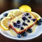 Lemon Blueberry Loaf with Lemon Glaze