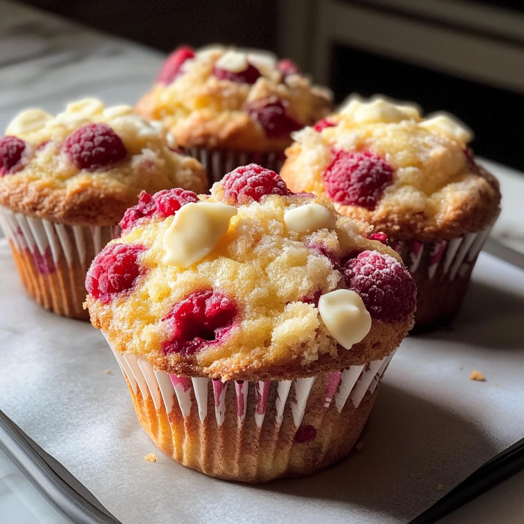 Lemon Raspberry White Chocolate Muffins