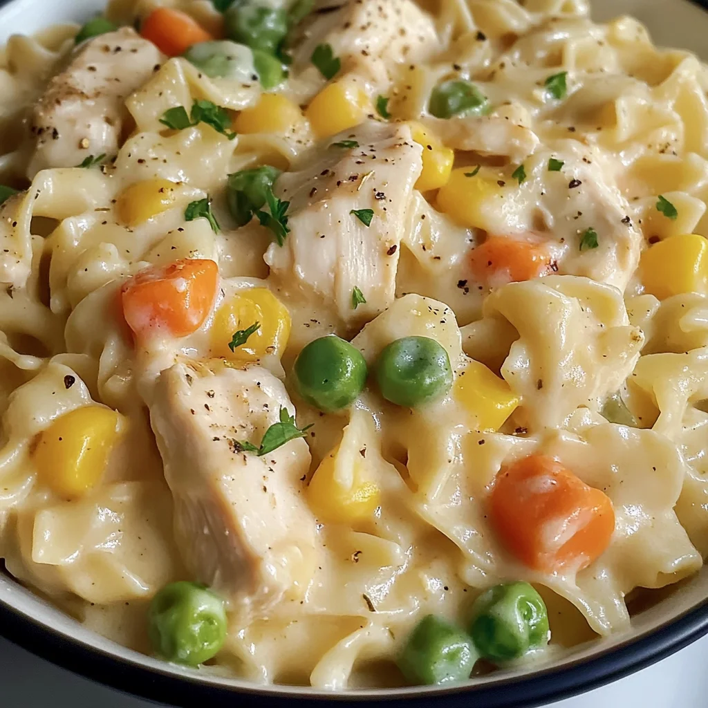 Quick Chicken Pot Pie Pasta