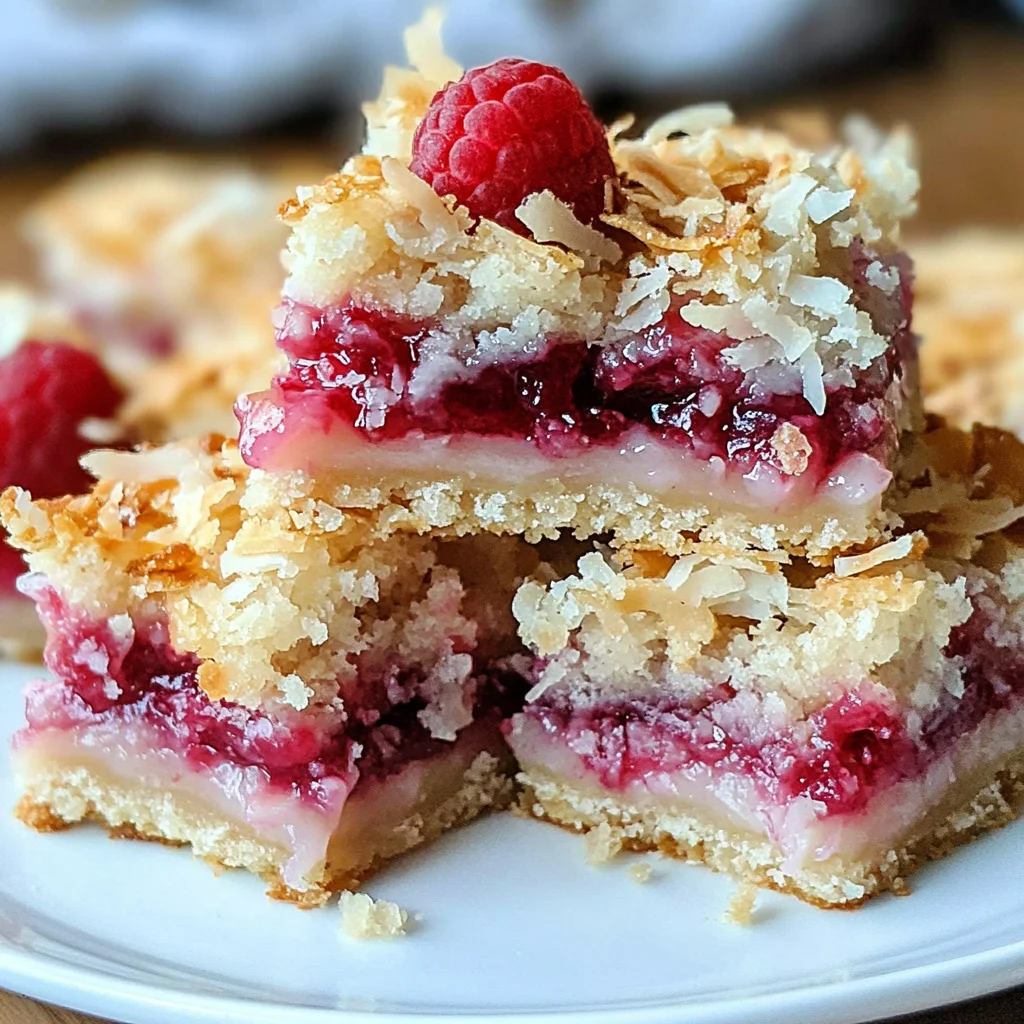 Raspberry Coconut Bars Recipe