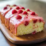 Raspberry Glazed Key Lime Cake