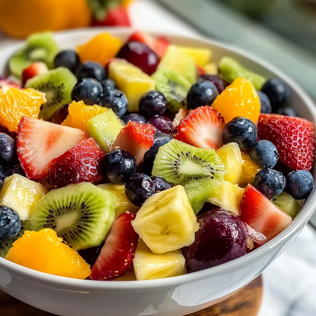 Refreshing Fruit Salad with Honey Lime Dressing