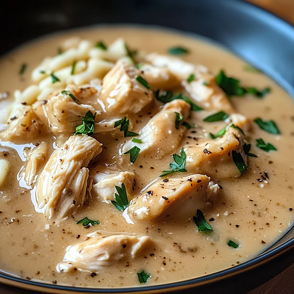 Slow Cooker Creamy Chicken & Gravy