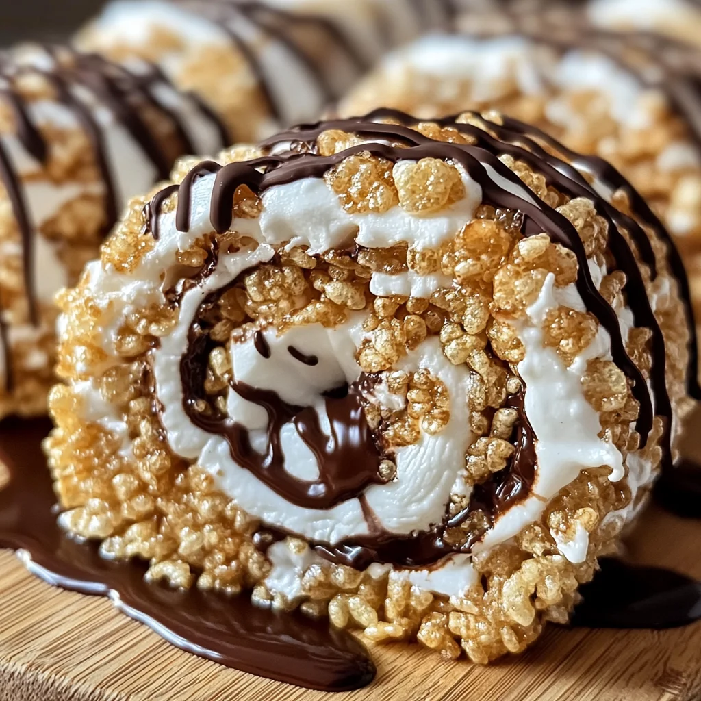 S’mores Rolled Rice Krispie Treats