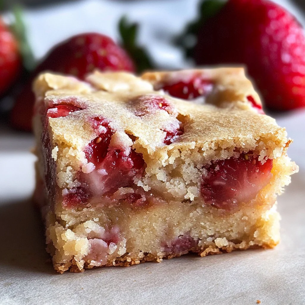 Strawberry Blondies {one bowl}