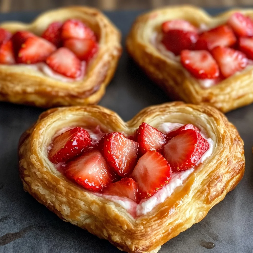 Strawberry Cream Cheese Heart Danishes