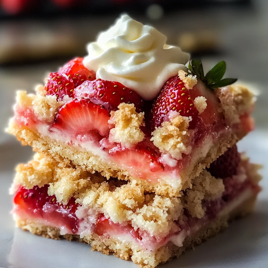 Strawberry Shortcake Streusel Bars