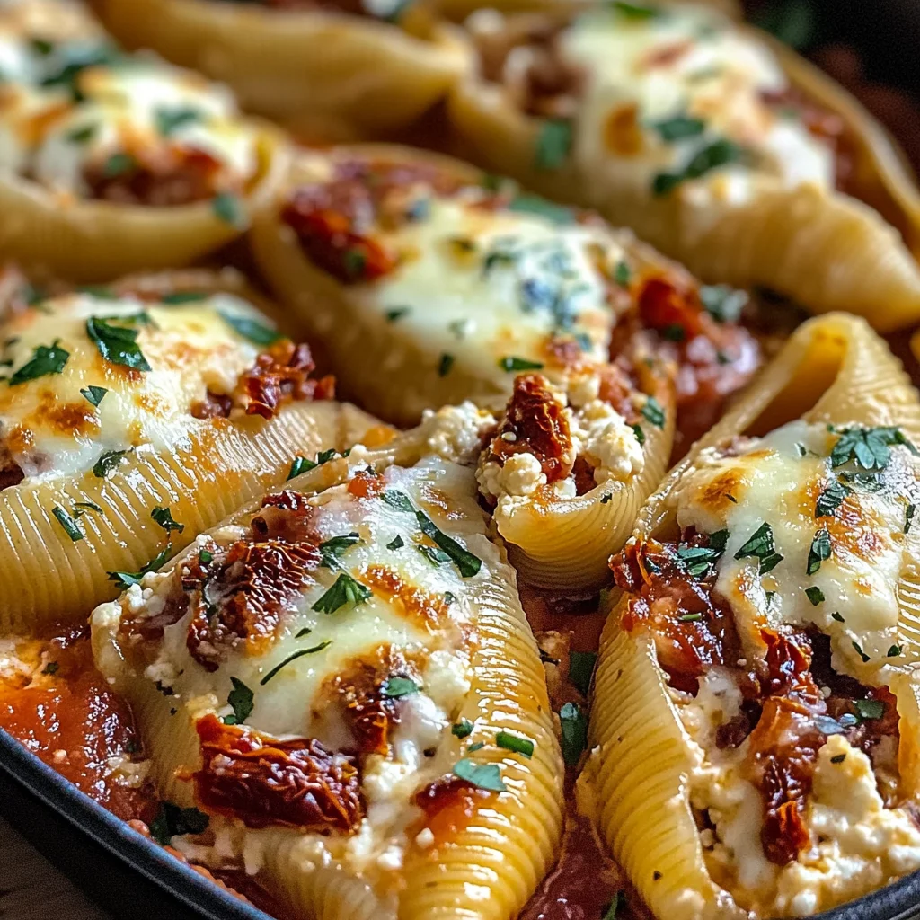 Sun-Dried Tomato and Ricotta Stuffed Shells