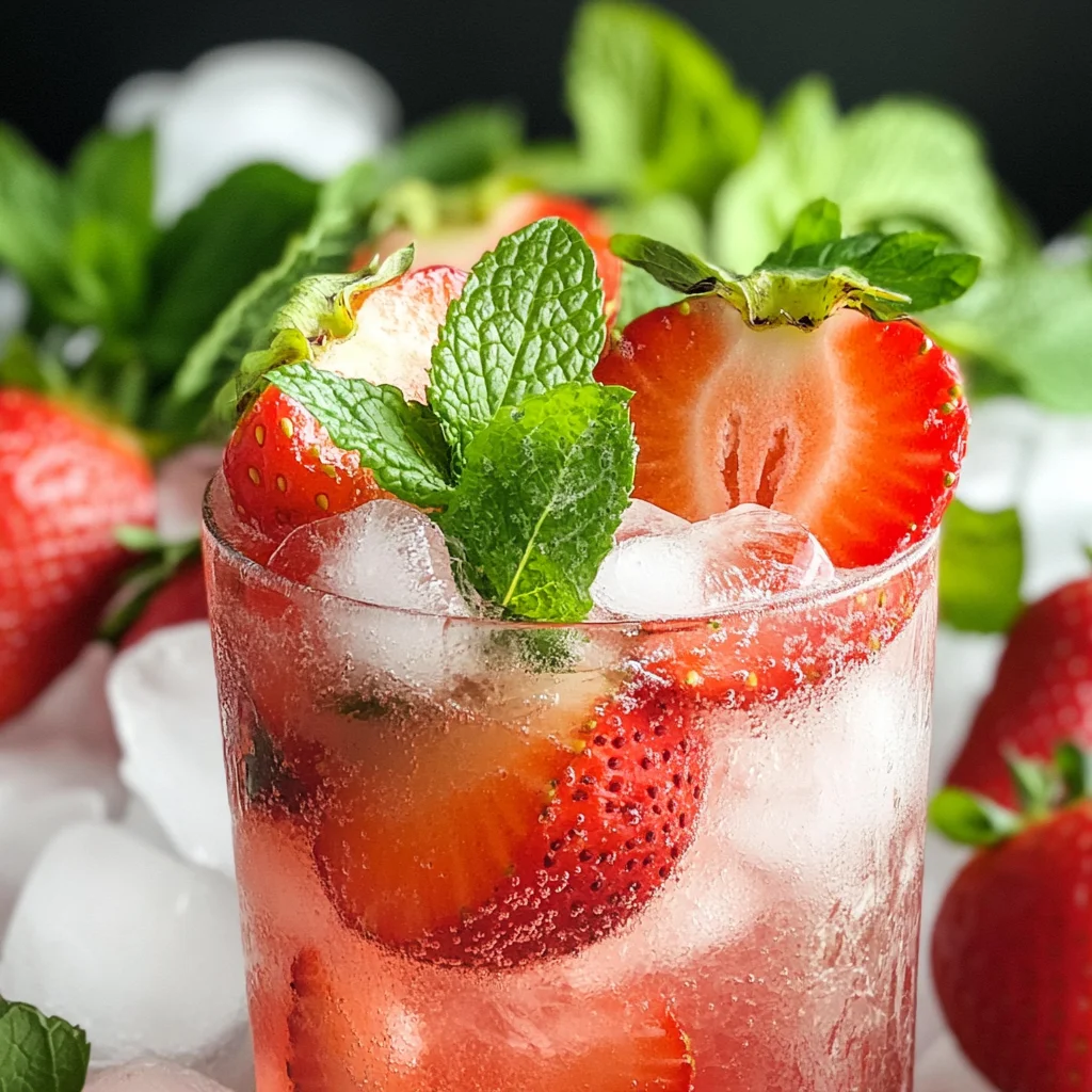 Virgin Strawberry Mojito (Mocktail)