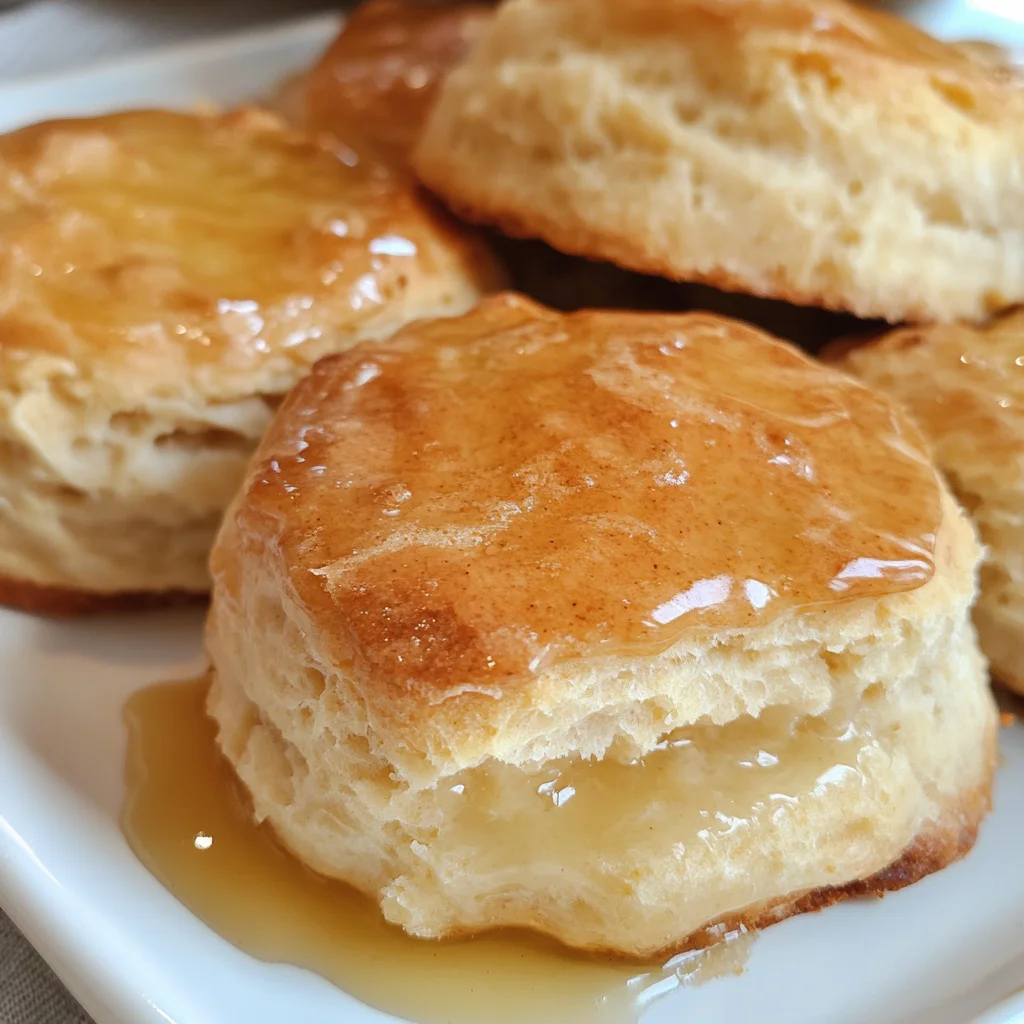 Apple Biscuits with Honey Butter Glaze