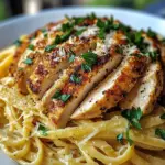 Cajun Chicken with Creamy Parmesan Linguine