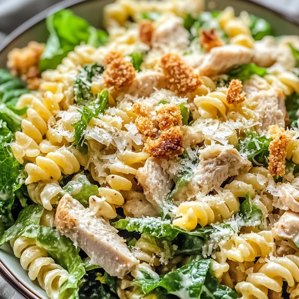 Chicken Caesar Pasta Salad That's Incredibly Delicious and Easy