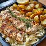 Coconut Lemon Herb Chicken Alfredo with Roasted Potatoes