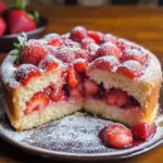 Easy Strawberry Cake with Strawberry Sauce