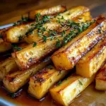 Maple Roasted Parsnips with Thyme