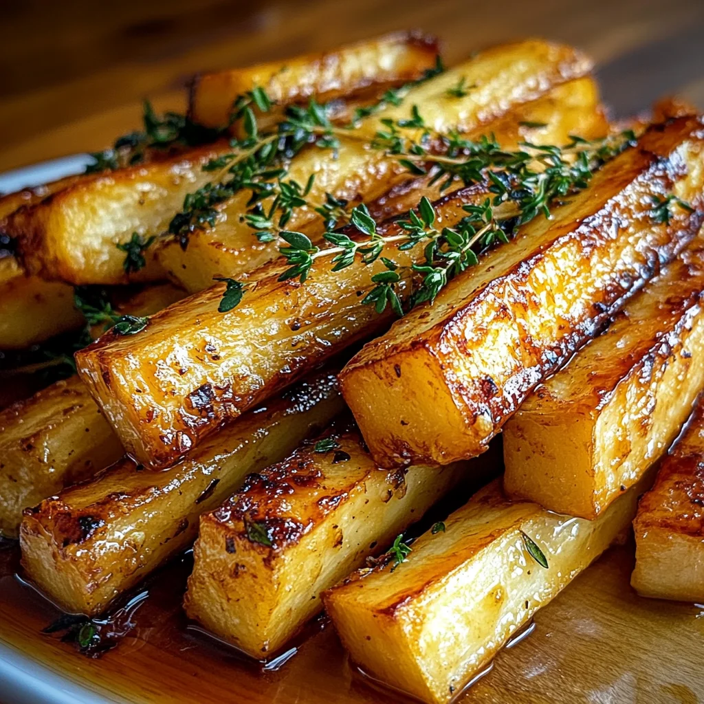 Maple Roasted Parsnips with Thyme