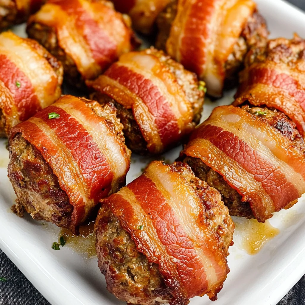 Mini Turkey Bacon Wrapped Meatloaf Recipe