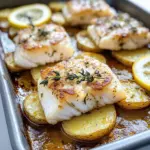 Roasted Cod with Potatoes and Lemon