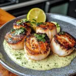 Seared Scallops With Cilantro Lime Sauce