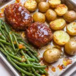 Sheet Pan Mini Meatloaf and Roasted Potatoes
