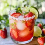 Strawberry Lime Mocktail Margarita