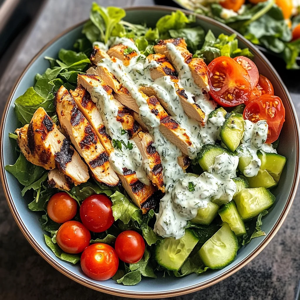 Tzatziki Chicken Salad with Roasted Tomato-Basil Sauce